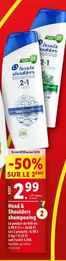 Lidl Head & Shoulders Shampooing offre