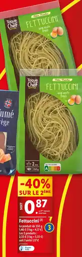 Lidl Toque du Chef Fettuccini offre