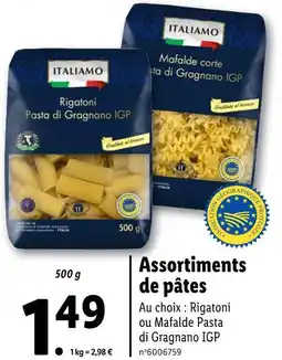 ITALIAMO Assortiments de pâtes