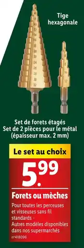 Lidl PARKSIDE Forets ou mèches offre