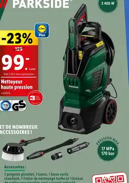 Lidl PARKSIDE Nettoyeur haute pression offre