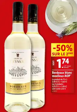 Lidl CROIX DE CEYSSAC Bordeaux blanc moelleux AOP offre
