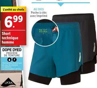 Lidl CRIVIT Short technique homme offre