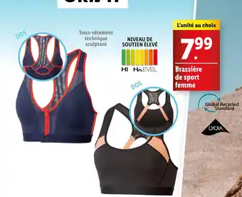 Lidl CRIVIT Brassière de sport femme offre