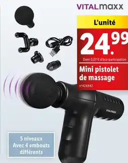 Lidl VITALmaxx Mini pistolet de massage offre