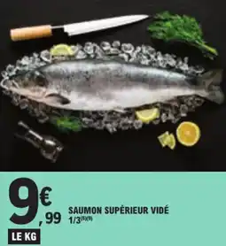 E.Leclerc SAUMON SUPÉRIEUR VIDÉ 1/3(5x9) offre