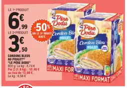 E.Leclerc CORDONS BLEUS AU POULET(2) "LE PÈRE DODU" offre