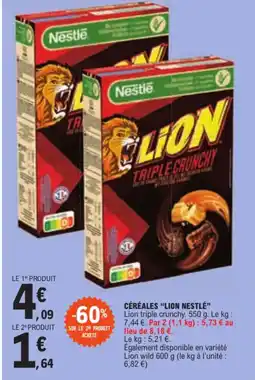 E.Leclerc CÉRÉALES "LION NESTLÉ" offre
