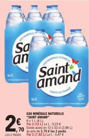 E.Leclerc EAU MINÉRALE NATURELLE "SAINT AMAND" offre