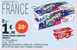 E.Leclerc YAOURT FRAISE SMARTIES "NESTLÉ" offre