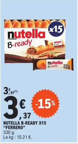 E.Leclerc NUTELLA B-READY X15 "FERRERO" offre