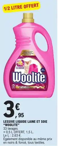 E.Leclerc LESSIVE LIQUIDE LAINE ET SOIE "WOOLITE" offre