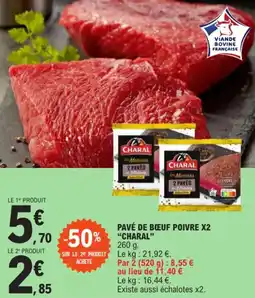 E.Leclerc PAVÉ DE BŒUF POIVRE X2 , "CHARAL" offre