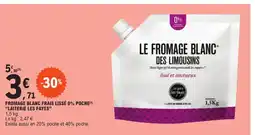 E.Leclerc FROMAGE BLANC FRAIS LISSÉ 0% POCHE offre