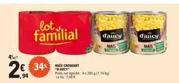 E.Leclerc MAÏS CROQUANT D'AUCY offre