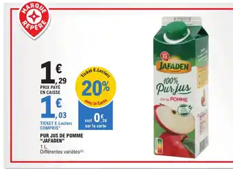 E.Leclerc PUR JUS DE POMME "JAFADEN" offre