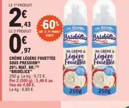 E.Leclerc CRÈME LÉGÈRE FOUETTÉE SOUS PRESSION(3) offre