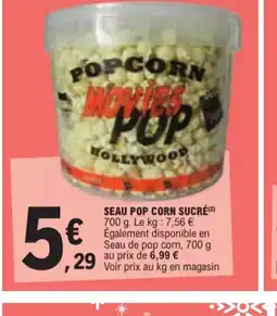 E.Leclerc SEAU POP CORN SUCRÉ offre
