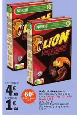 E.Leclerc CÉRÉALES "LION NESTLÉ" offre