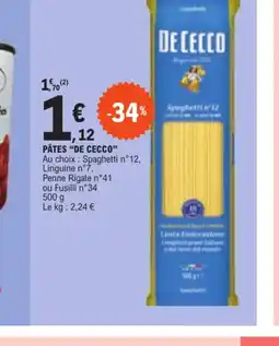 E.Leclerc PÂTES DE CECCO offre