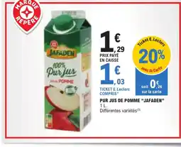 E.Leclerc PUR JUS DE POMME “JAFADEN offre