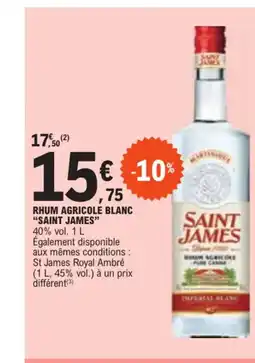 E.Leclerc RHUM AGRICOLE BLANC offre