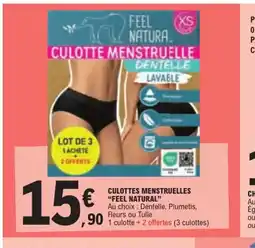 E.Leclerc CULOTTES MENSTRUELLES offre