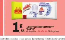 E.Leclerc LINGETTES DÉSINFECTANTES (12) offre