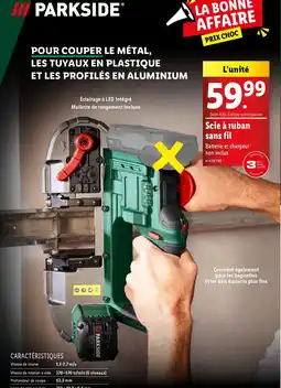 Lidl Scie à ruban sans fil offre