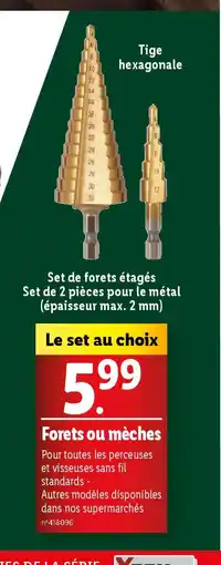 Lidl Forets ou mèches offre