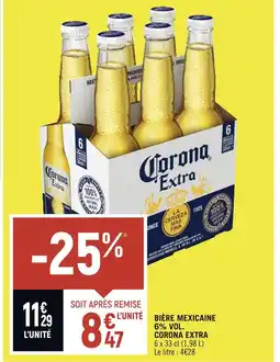 Petit Casino CORONA EXTRA BIÈRE MEXICAINE 6% VOL offre