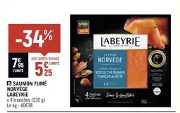 Petit Casino LABEYRIE SAUMON FUMÉ NORVÈGE offre