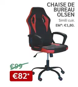 Meubles Crack CHAISE DE BUREAU OLSEN offre