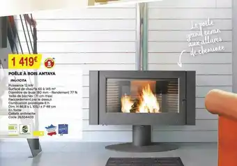 Bricomarché Poêle à Bois Antaya Invicta offre