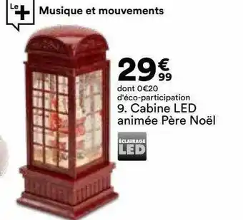 BUT Cabine Led Animée Père Noël offre