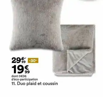 BUT Duo Plaid Et Coussin offre