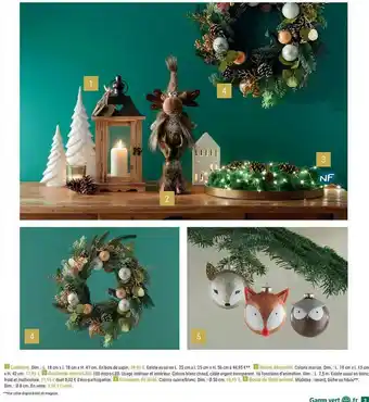 Gamm vert Lanterne, Renne Décoratif, Guirlande Micro-led, Couronne De Noël, Boule De Noël Animal offre