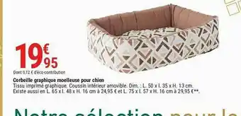 Gamm vert Corbeille Graphique Moelleuse Pour Chien offre