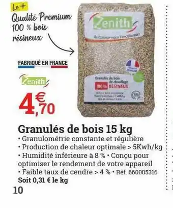 Espace emeraude Granulés De Bois 15 Kg offre