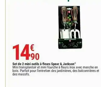 Gamm vert Set De 2 Mini Outils à Fleurs Spear & Jackson offre