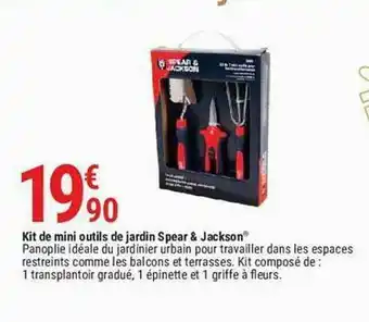 Gamm vert Kit De Mini Outils De Jardin Spear & Jackson offre