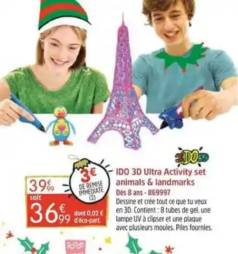 Ido 3d Ultra Activity Set Animals & Landmarks