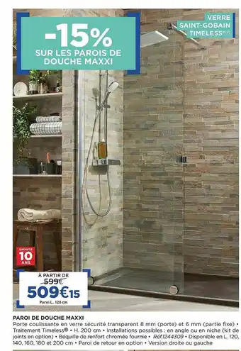 Lapeyre Paroi De Douche Maxxi offre