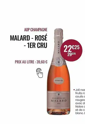 Nicolas Aop Champagne Malard - Rosé - 1er Cru offre
