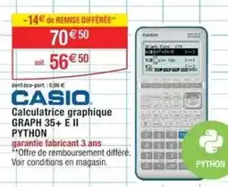 Cora x Carrefour Casio - calculatrice graphique graph 35+ e ii python offre