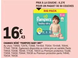 E.Leclerc Pampers - changes bébé baby dry offre
