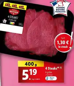 Lidl 4 steaks offre