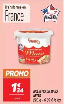 Netto Promo - netto - rillettes du mans offre