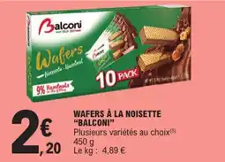 E.Leclerc WAFERS À LA NOISETTE "BALCONI" offre