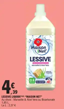 E.Leclerc LESSIVE LIQUIDE(1)(2) "MAISON NET" offre